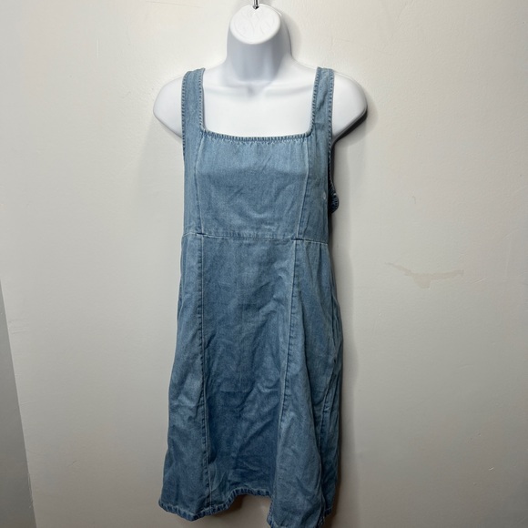Light Denim Jumper Dress 9s Retro Style 